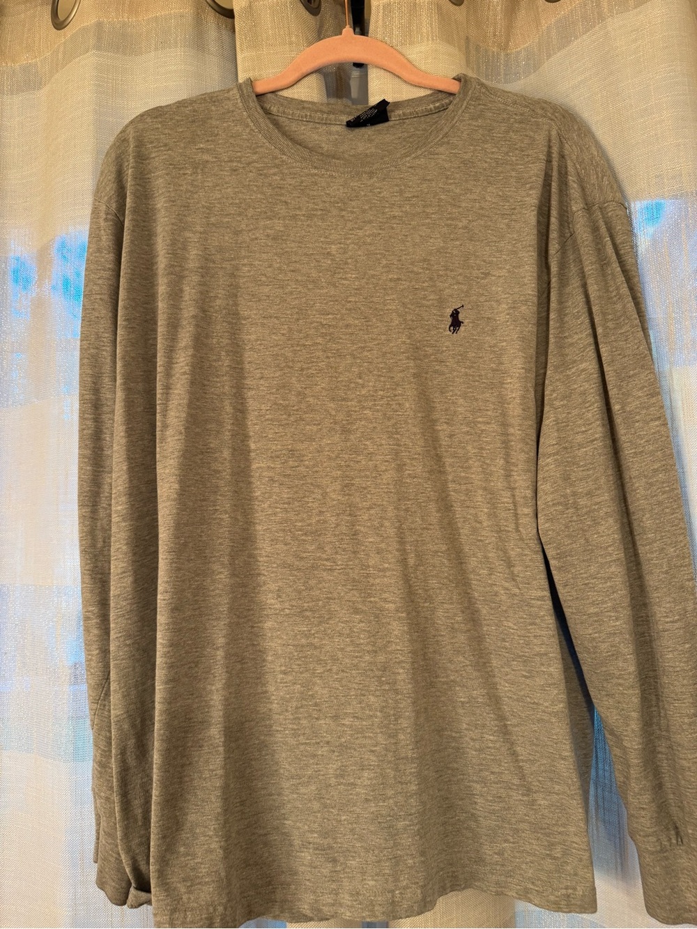 Ralph Lauren Heather Gray Long-Sleeve Crewneck Tee